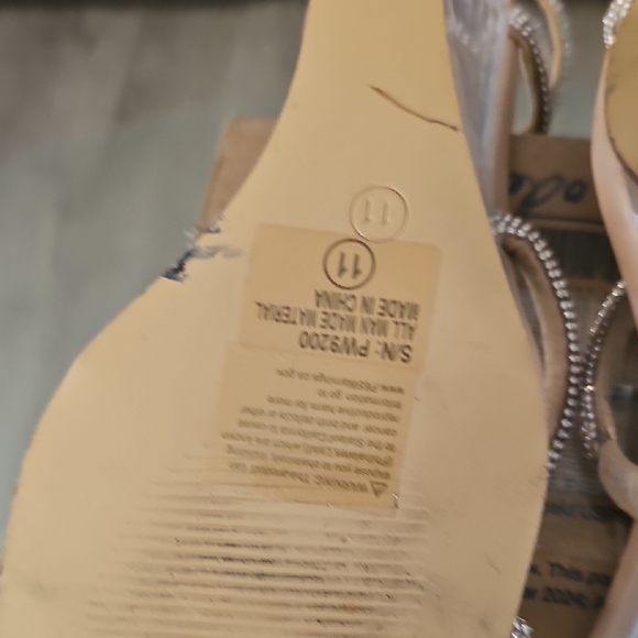 Chic Beige Rhinestone Heels - Picture 6 of 6